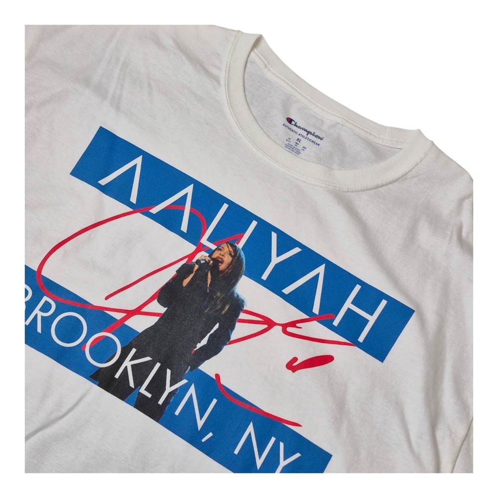 Champion x Aaliyah x Bumpboxx Men's XL T Shirt Brooklyn NY R&B Hip Hop Music NWT